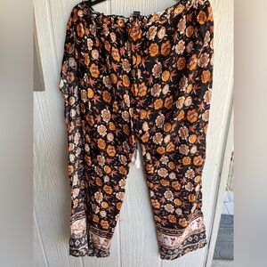 flowy pants with high slits on both sides